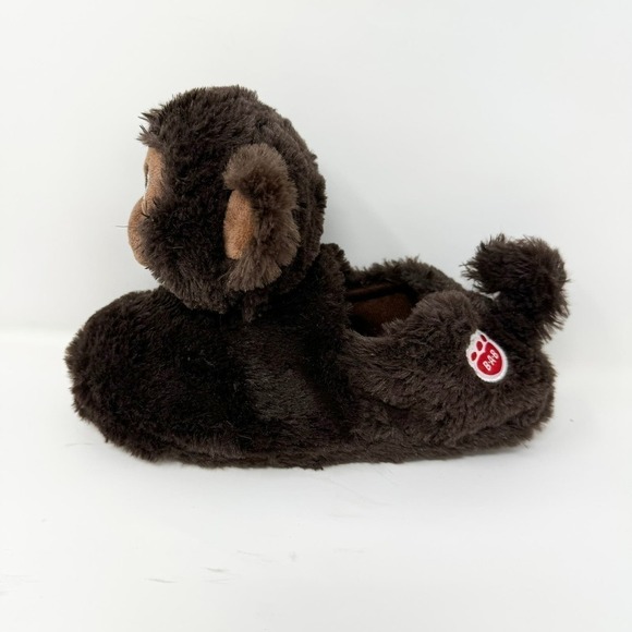 Build a Bear Workshop Brown Blue Eyed Monkey Child Slippers Youth Size XL (3-4) - Picture 10 of 15